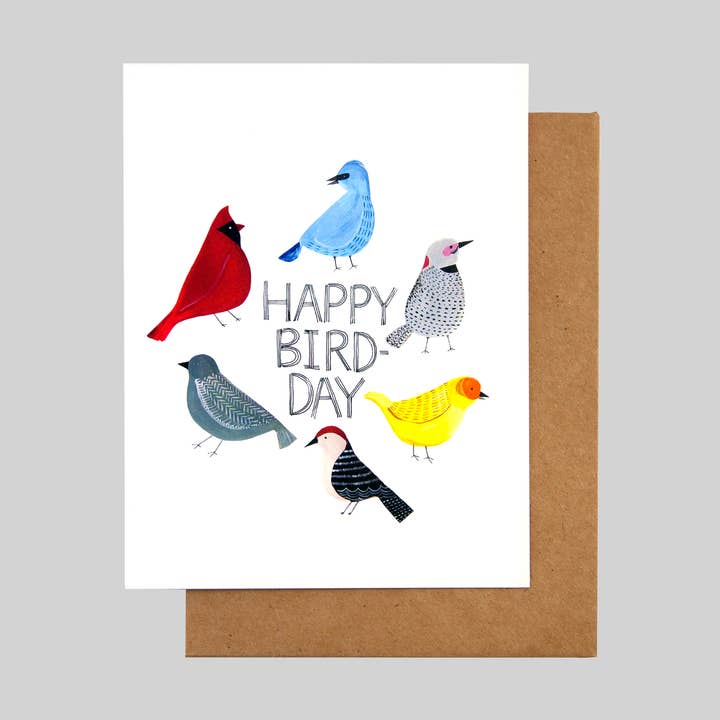 Bird Day Card for wholesale by Kate Martens