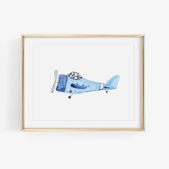 Vintage Airplane Art Print for wholesale by Liesel Anne Studios