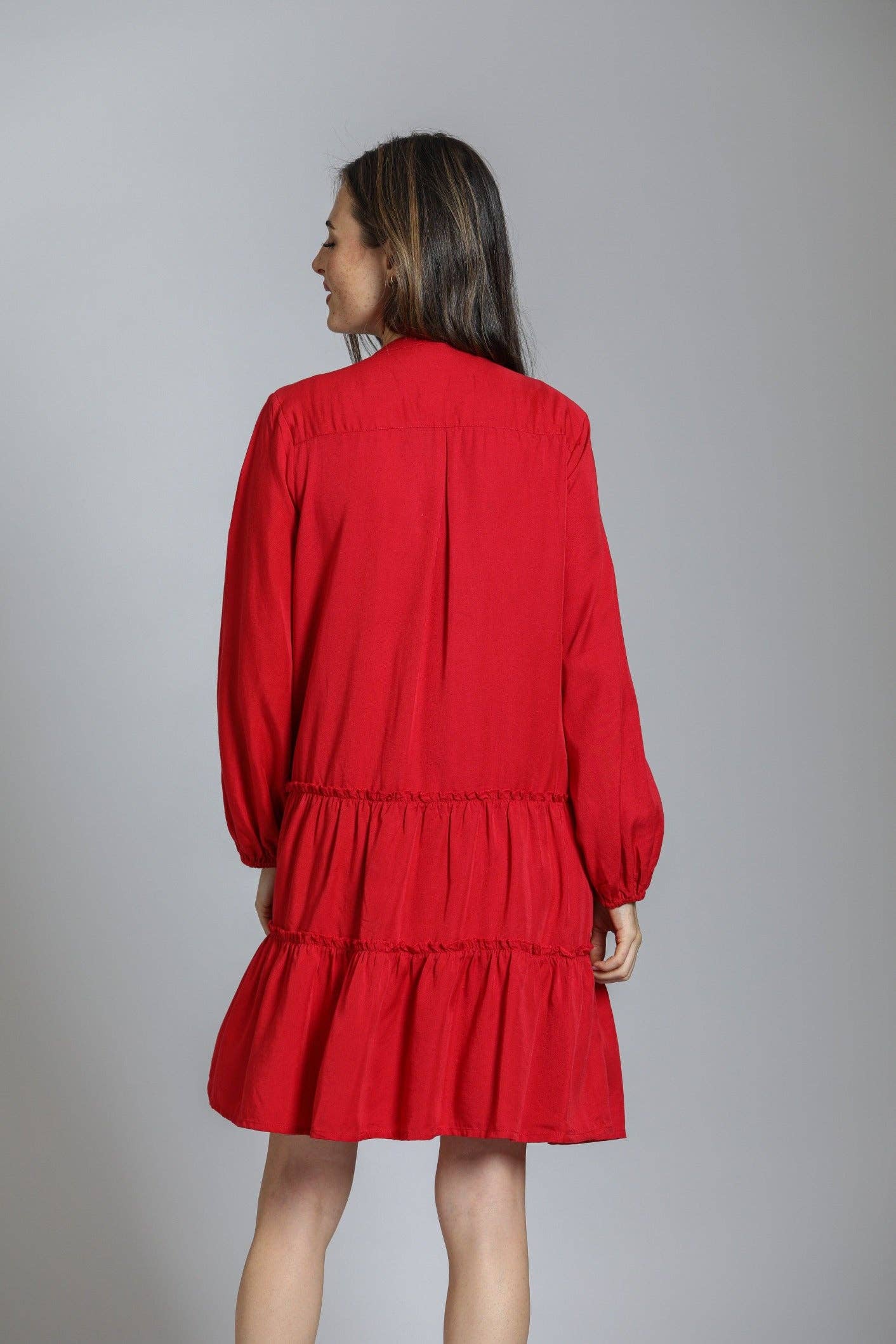 APNY - Wholesale Jurk - Dames - Tencel-jurk met gerookt plooidetail8