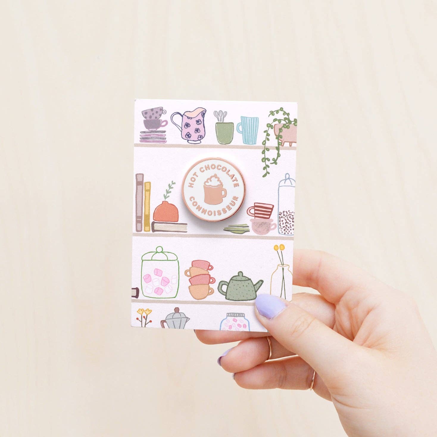 Alphabet Bags – wholesale Lapel pin/button – Hot Chocolate Connoisseur - Enamel Pin3