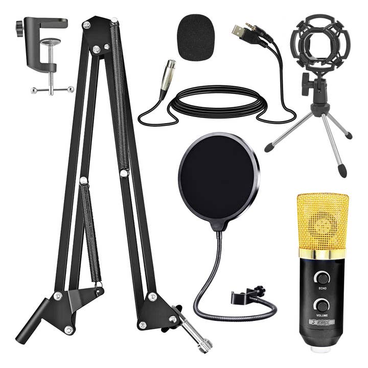 5 Core Inc. - Wholesale Music Accessory - 5Core Recording Microphone Podcast Bundle Condenser Mic Kit