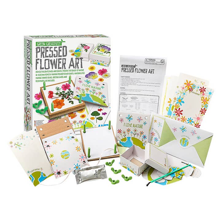 The Toy Network - Wholesale DIY Craft Kit - Kids - Green Creativity/Pressed Flower Art3