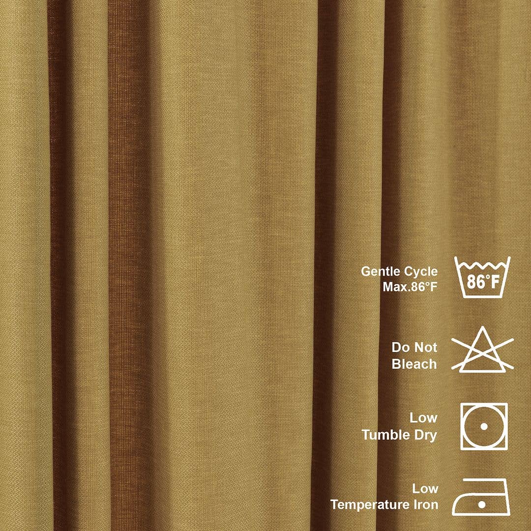 Bes Home Design - Vente Rideaux - Rideau décoratif personnalisé en faux lin de 100 po de large et extra long29