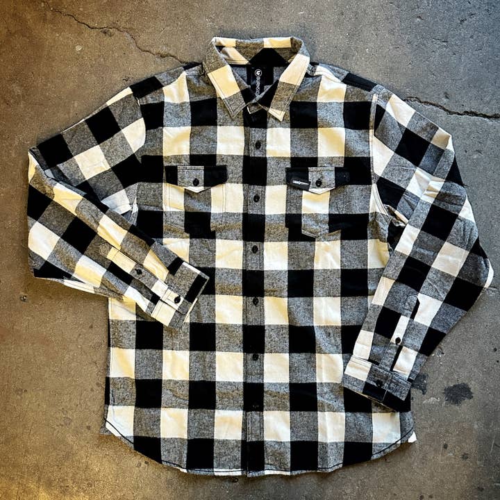 Danger Company Flannel (Ecru/Black) for wholesale by Danger Company
