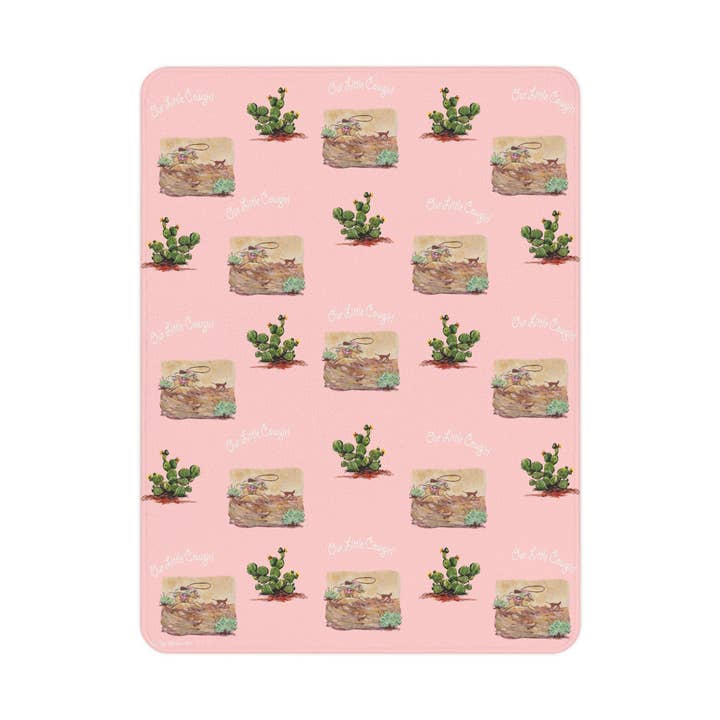 Kleine Cowgirl-Kälberroper-Kuscheldecke für Kleinkinder für den Großhandel von Carolyn Altman Art / Glory Bee Baby