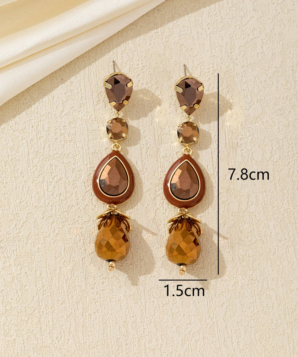 Blossom bijoux – wholesale Dangle earrings – Long drop crystal earrings – 26AHBOL0268