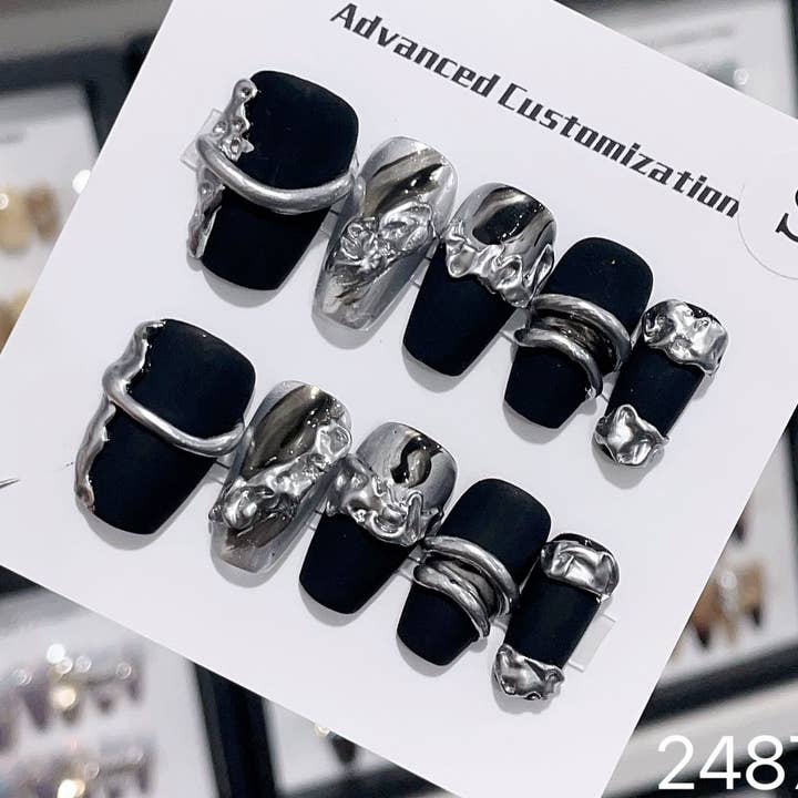 hand made Press on Nails 24878 for wholesale by foamboxnail