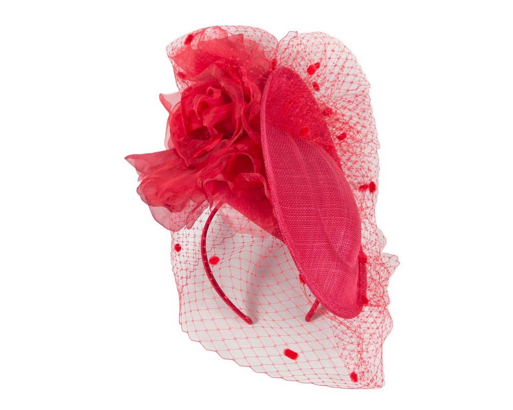 Max Alexander by Cupids Millinery Melbourne - Venta al por mayor Tocado - Mujer - Fascinador de carreras con flores y velo facial9