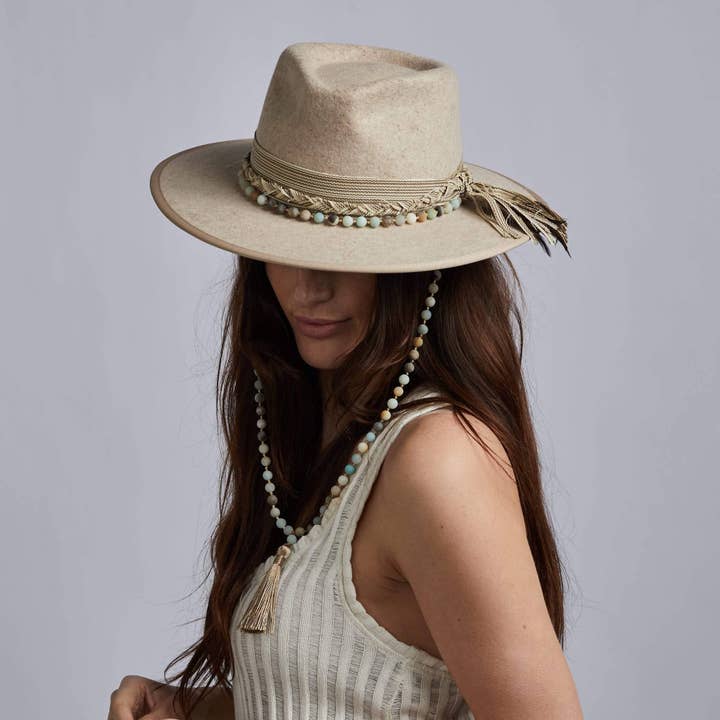American Hat Makers - Wholesale Fedora - Women's - Tear Drop Wool Felt Hat - Style Moonshine14