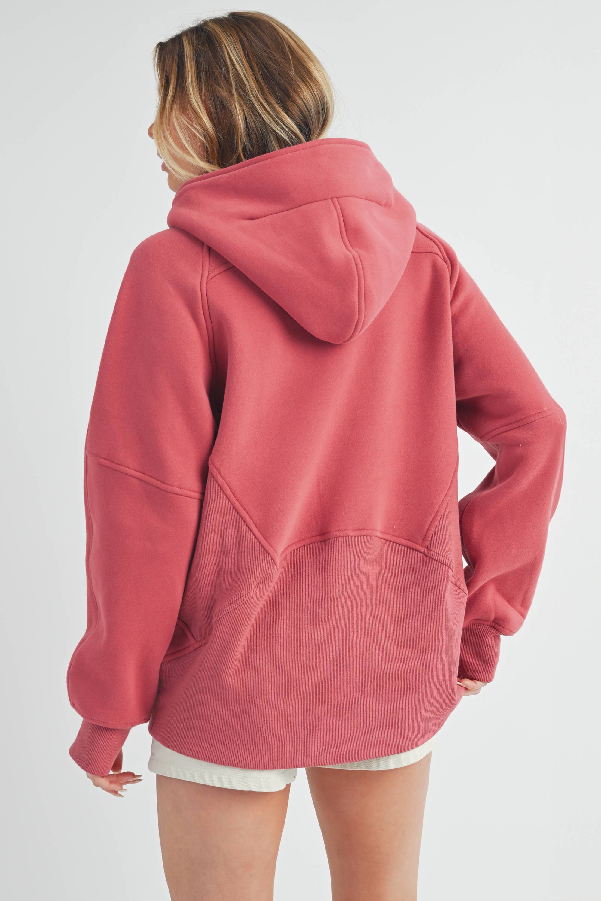 AEMI + CO - Venta al por mayor Sudadera con capucha - Mujer - Sudadera con media cremallera larga 990DK Drea66