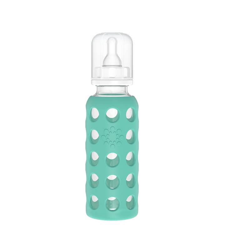 Lifefactory - Wholesale Baby Bottle - 9oz Glass Baby Bottle - Stage 2 Nipple, Stopper, and Cap2