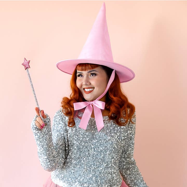 Good Witch Hat | Pink Satin | Halloween for wholesale by Sunshine Studios