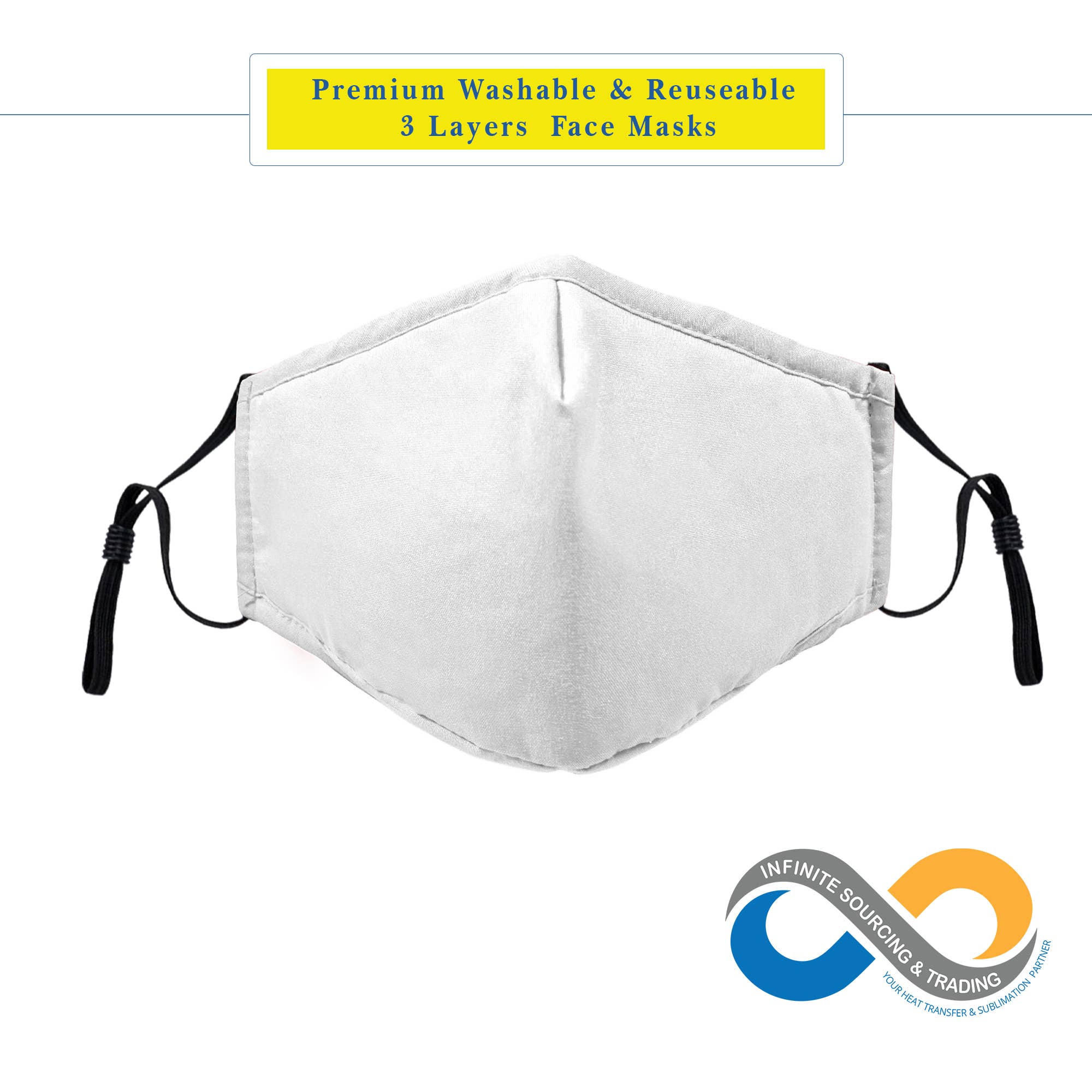 Infinite Sourcing & Trading LLC. - Wholesale Protective Face Mask/Shield - Reusable/Washable Cotton Face Mask, Solid Color Face Mask24