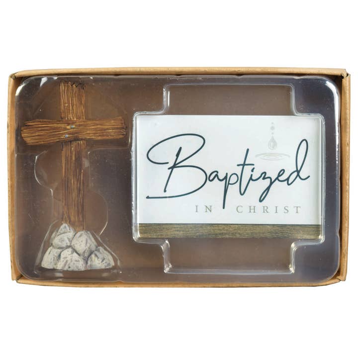 Figurine croix avec carte de baptĂȘme pour la vente par Cottage Garden