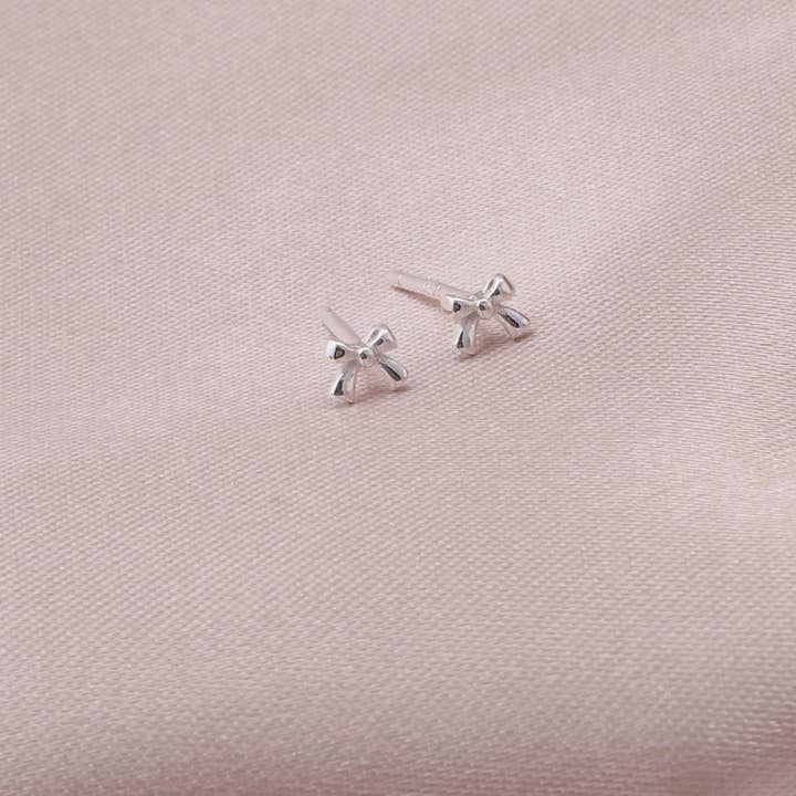 Attic creations - Wholesale Stud/Post Earrings - TT72008 KINFOLK Red Ballerina with Tiny bow earrings4