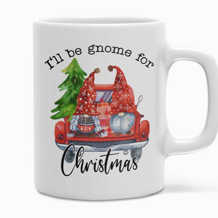 Jag kommer att vara tomte för jul röd lastbil kaffemugg för wholesale av Words of Ivy