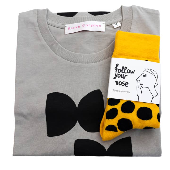 SARAH CORYNEN – Meias - Unissexo por atacado – MEIAS LEOPARDO AMARELAS - tamanho 38/423