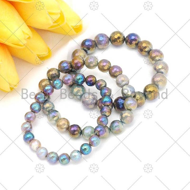 Mystic Indian Agate Stretchy Bracelet for wholesale by BestBeads&Beyond