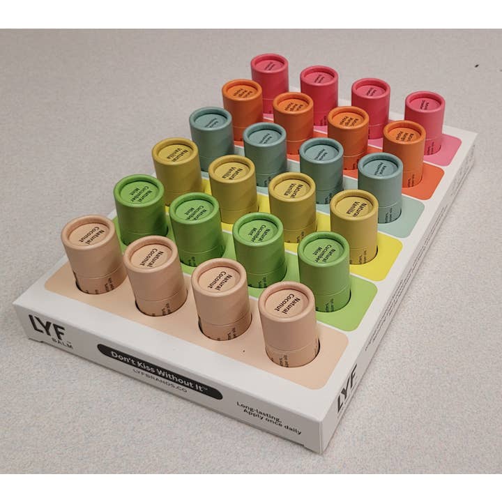 LYF BRANDS - Wholesale Lip Balm - LYF Balm - Lux Natural Lip Balm - 24-units (colors stand)8
