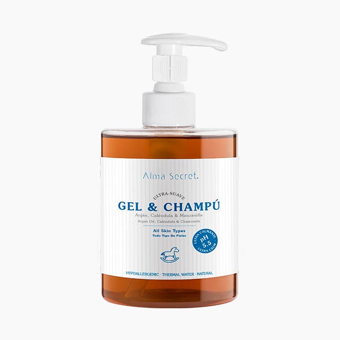 Gel-Champô Suave Com Argan, Calêndula & Camomila 500ml por atacado de Alma Secret
