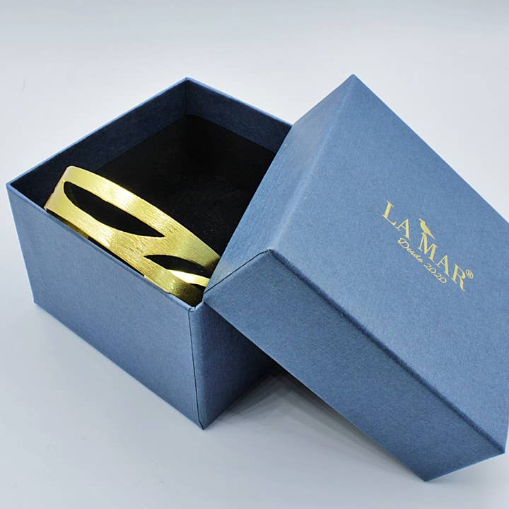 LA MAR - Wholesale Cuff Bracelet - AURA gold-plated bracelet - Design with character4