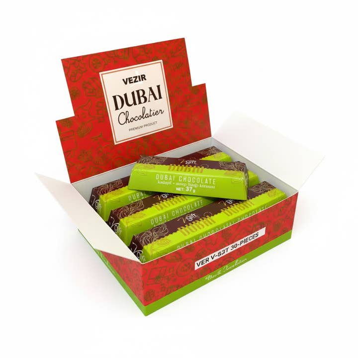 Aladdin - Wholesale Chocolate Bar - Dubai Chocolate Bar 37g V-Gift Pistachio Crispy Halal3