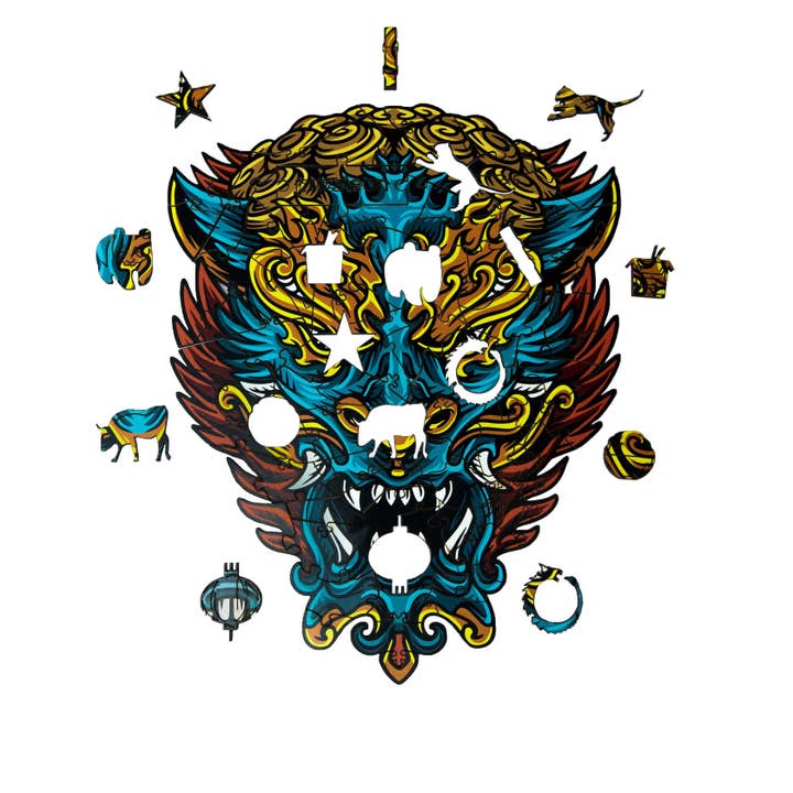 Wood Jigsaw Puzzle "Dragon" - L Size 100+ pcs for wholesale by Max Woody™