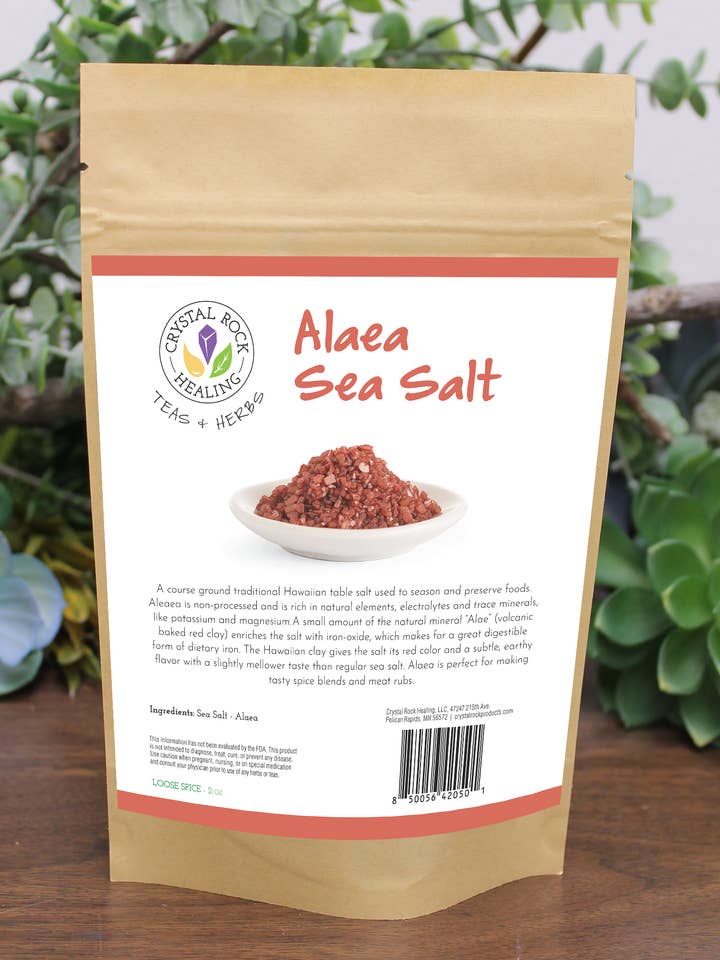Alaea Sea Salt Loose 2oz Organic for wholesale by Crystal Rock Healing, LLC