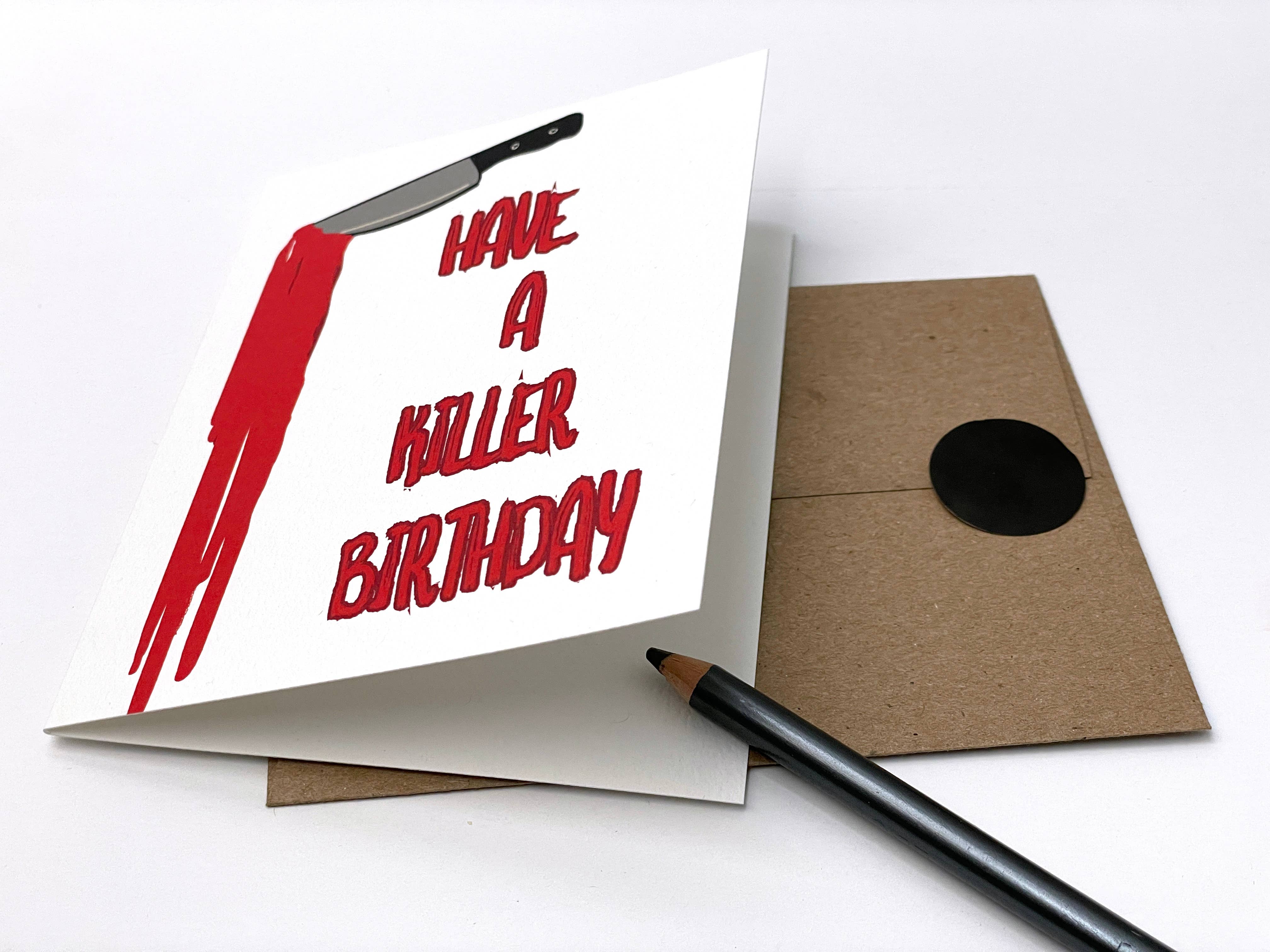 drawn by water - Wholesale Birthday Card - Killer Birthday Card, Horror Stationery1