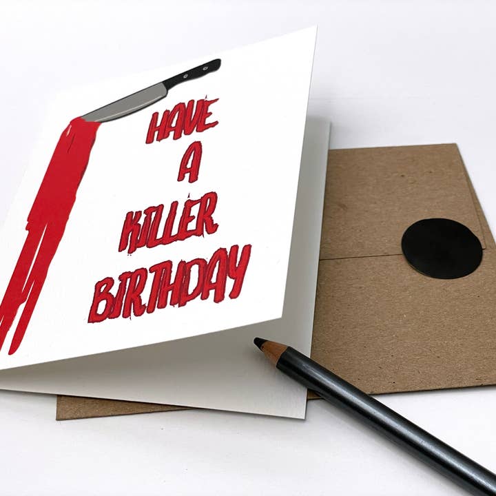 drawn by water - Wholesale Birthday Card - Killer Birthday Card, Horror Stationery1