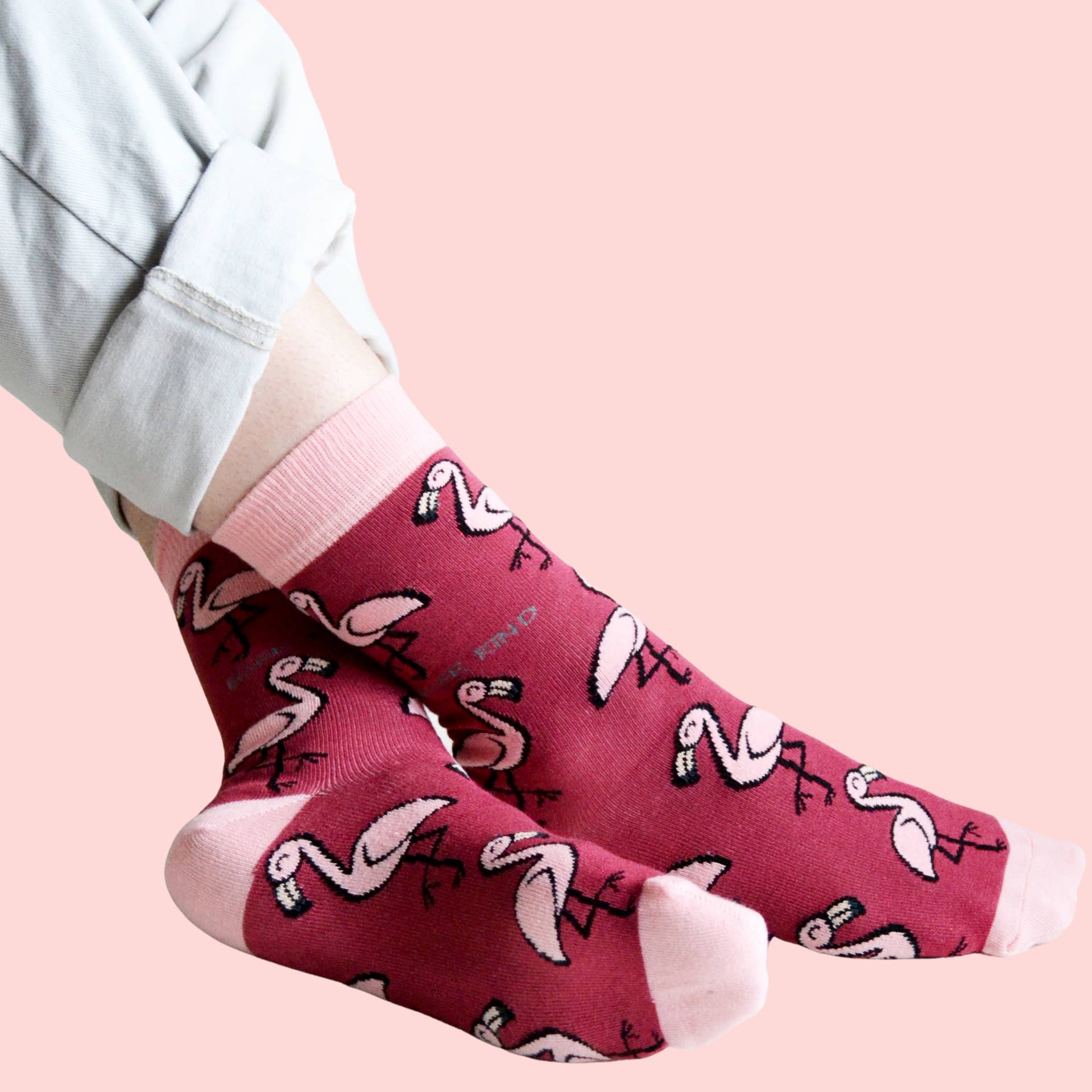 Bare Kind Socks - Wholesale Socks - Unisex - Flamingo Socks | Bamboo Socks | Red Socks | Africa Socks5