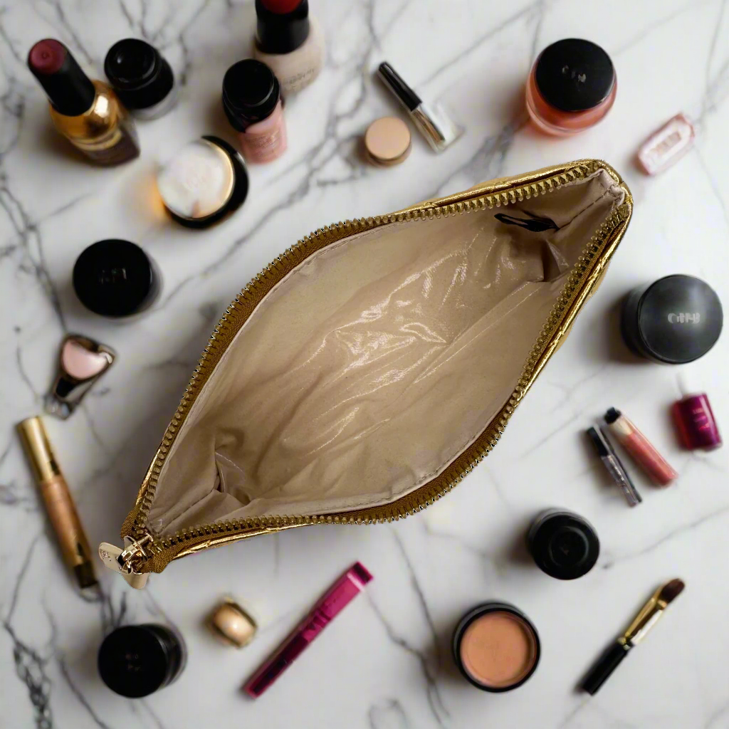 PurseN (new) - Wholesale Makeup/Cosmetic Bag - Sleek Stash Go-To-Case - 24 Karat2