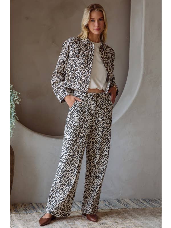 Washed Leopard Print Short Jacket for wholesale on Faire2