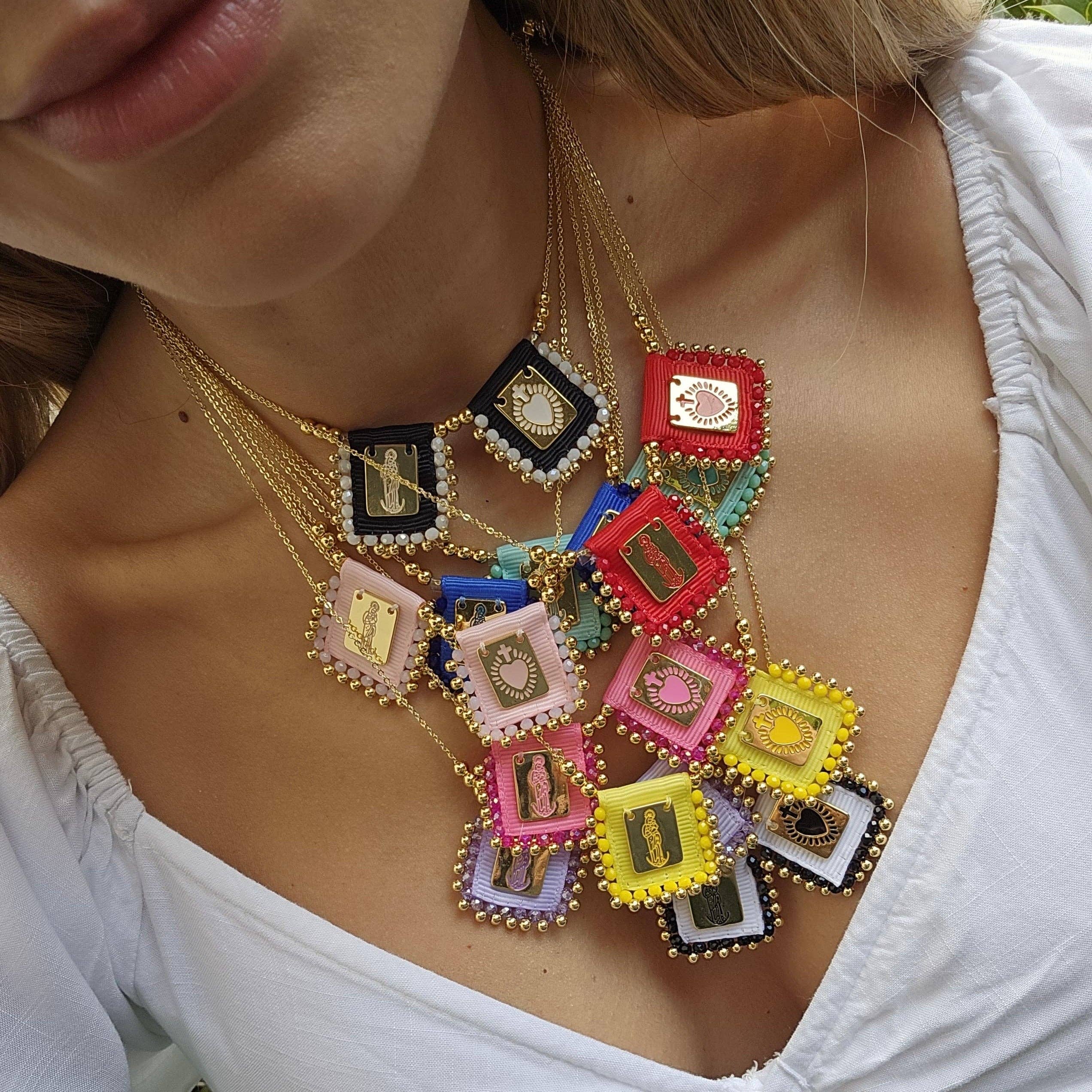 E ACCESORIES JEWERLY - Wholesale Pendant/Charm Necklace - Escapulario Color Necklace0