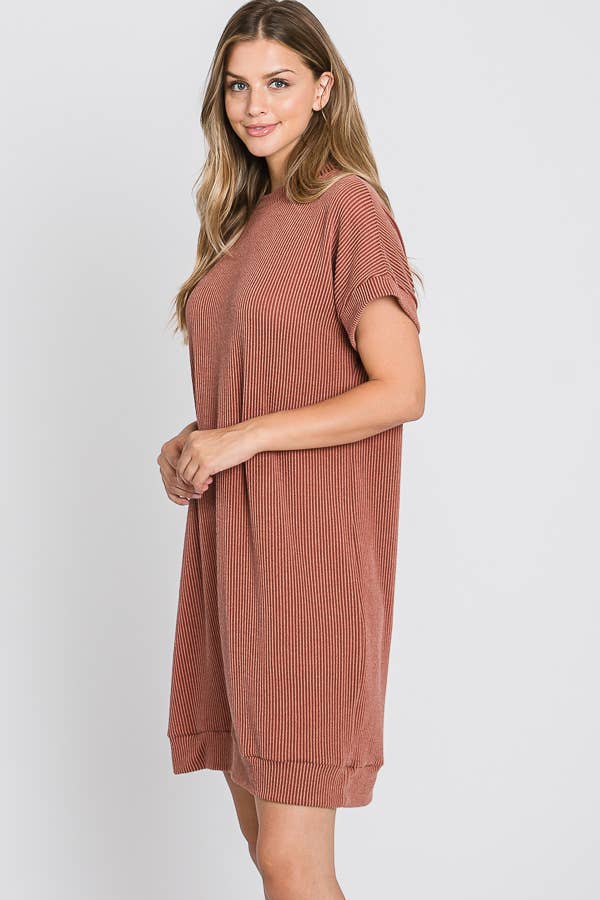 Tres Bien, Inc - Wholesale Dress - Women's - ribbed round neck dress10