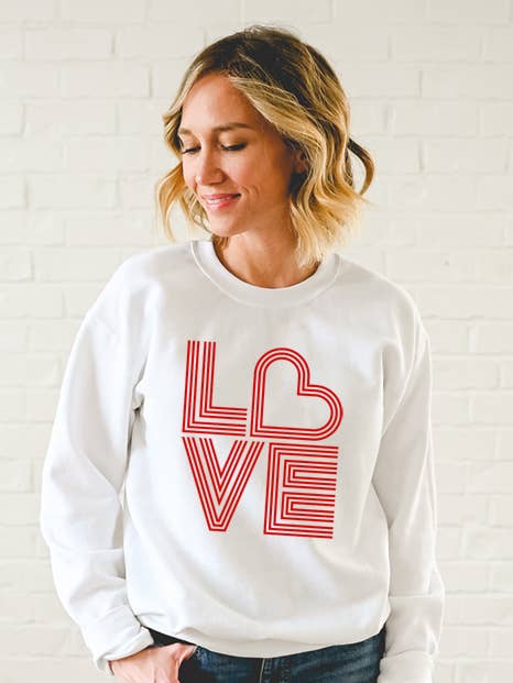 Love Sweatshirt for wholesale by Wildberry Waves