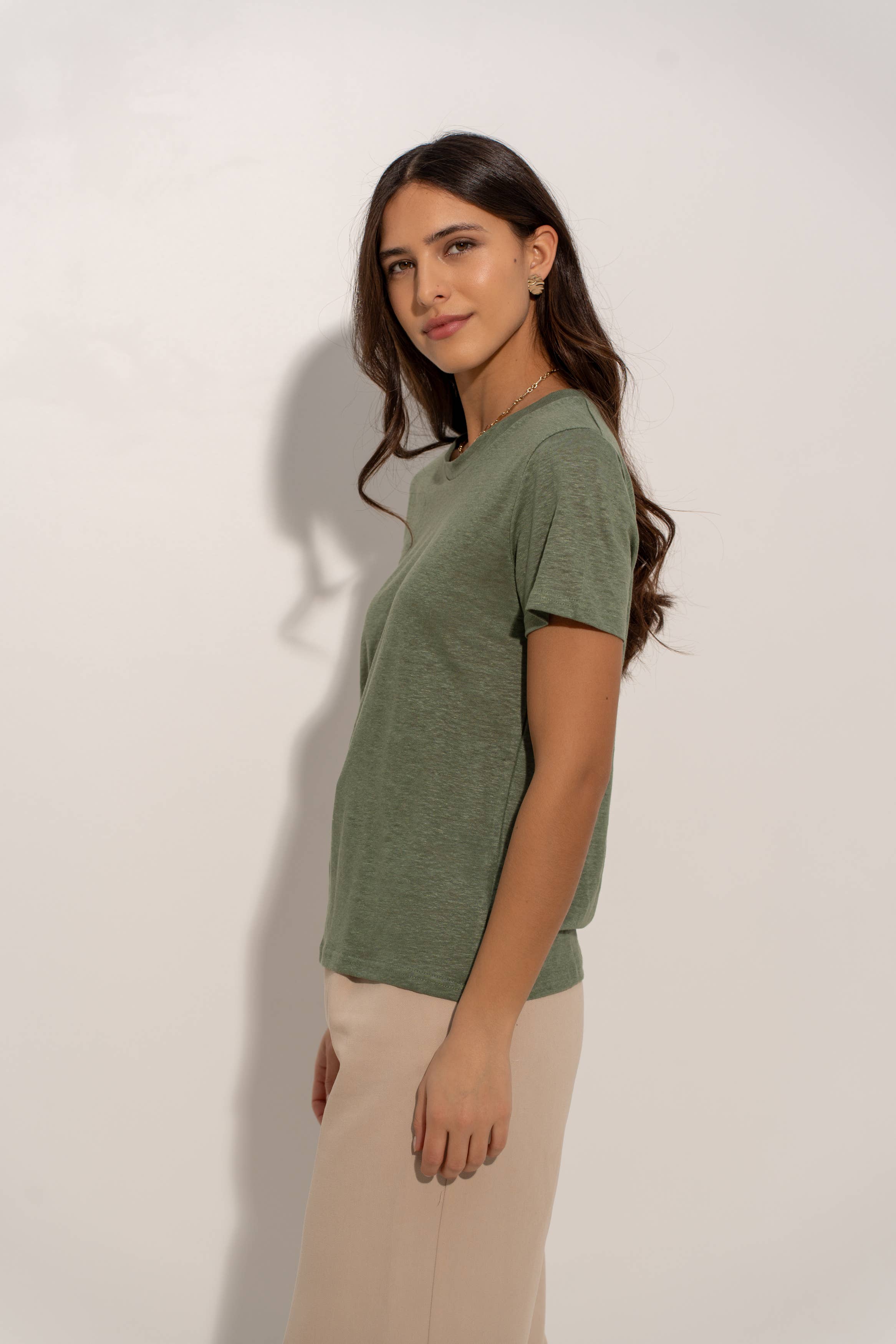 jw.atelier - Vente T-shirt – femme - T-shirt col rond en lin 4