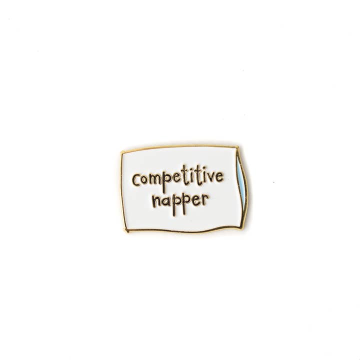 Competitive Napper Enamel Pin for wholesale by carolyndraws