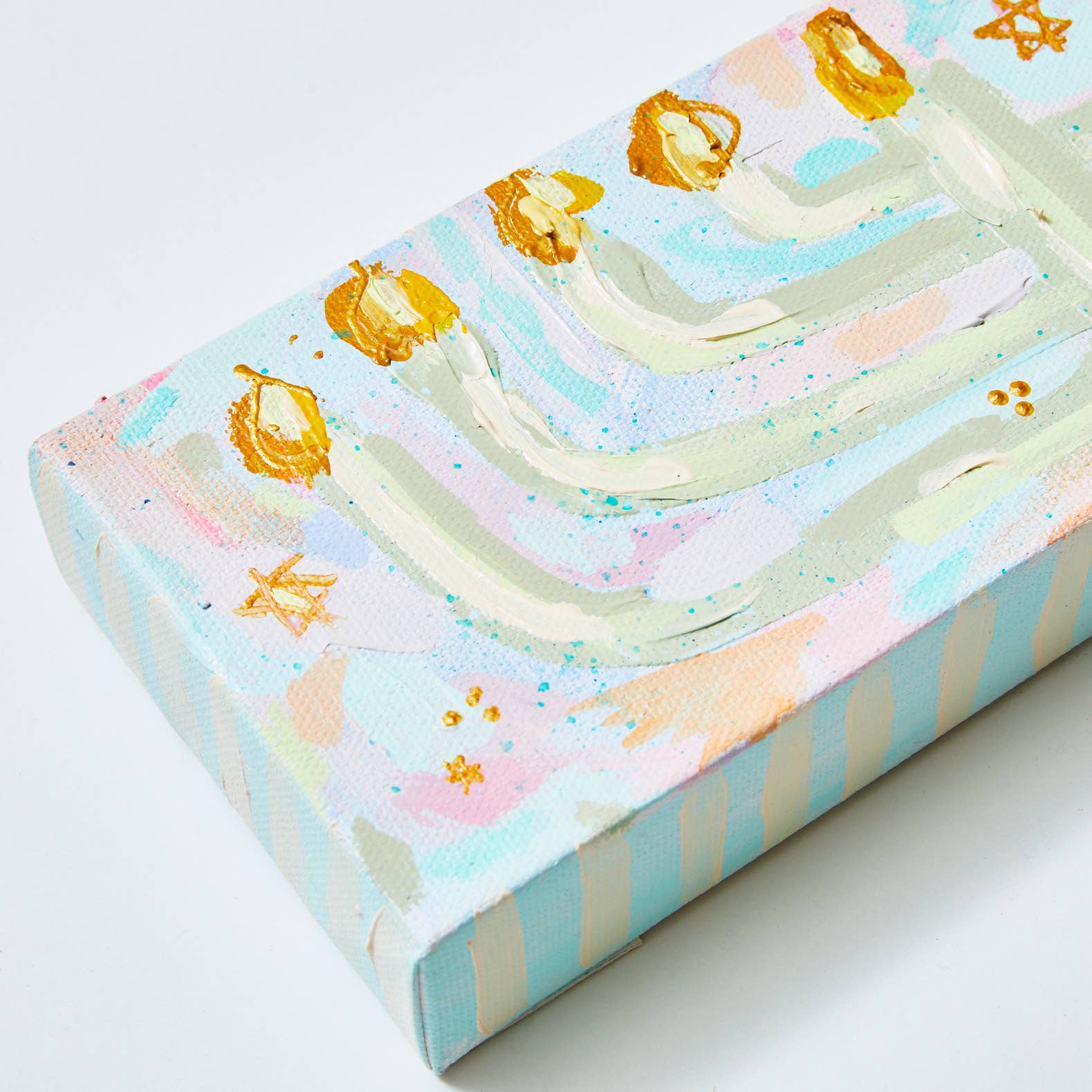 Court&Co. – wholesale Painting/drawing – Modern Menorah Cream and Green1