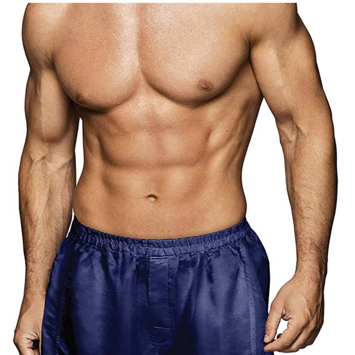 Artisan Handmade Silk Boxers for Men in Blue for wholesale by Tara Sartoria