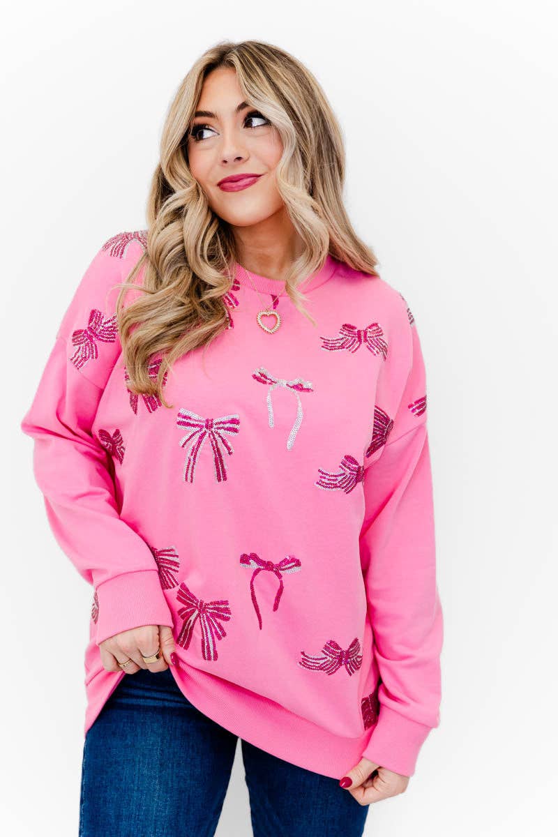 Whiskey Darling - Wholesale Sweatshirt - Women's - Blushing Bows Sweatshirt4