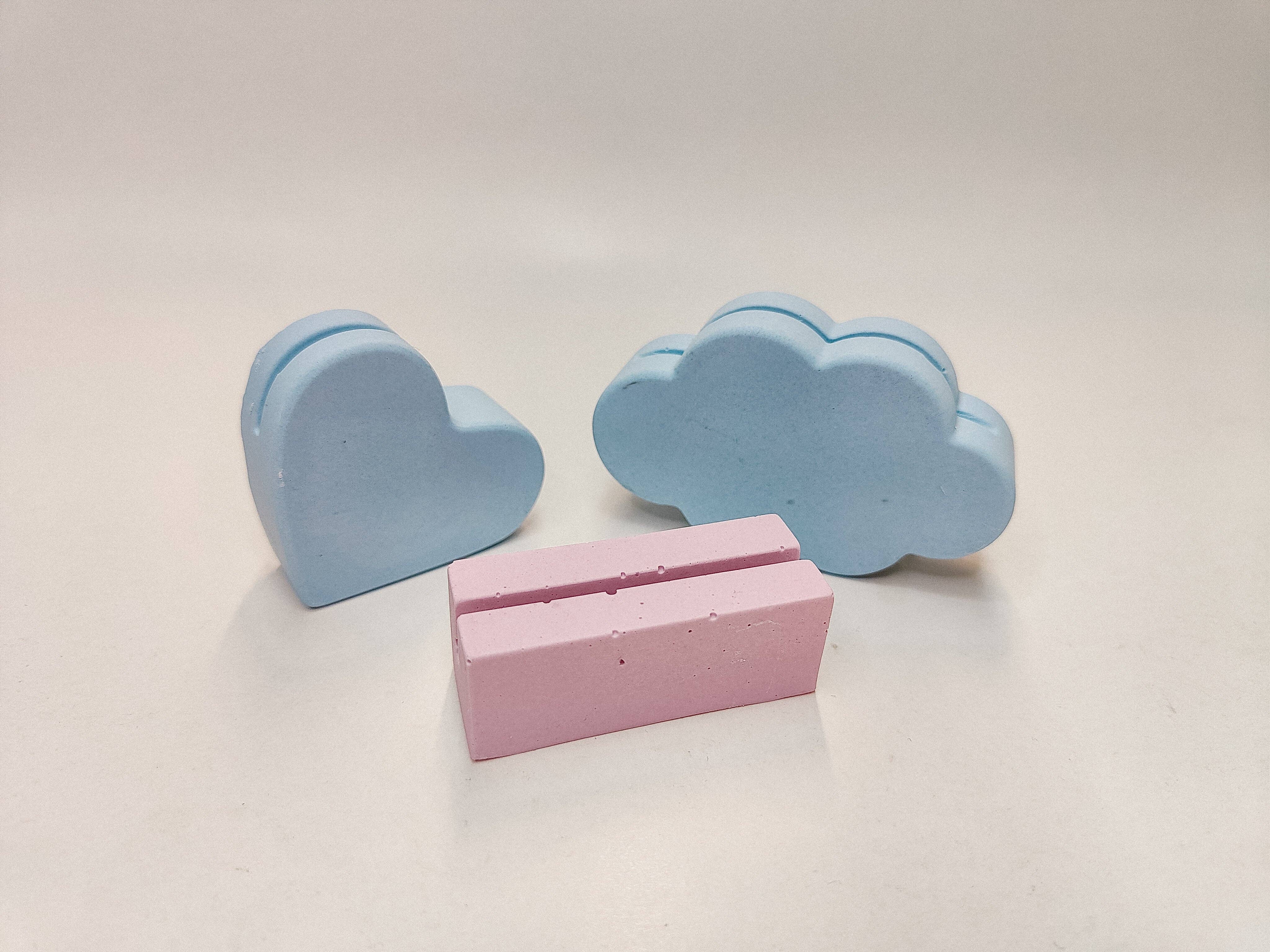 Brickstar Belgium - Wholesale Card Holder - Unisex - Jesemonite card holder set - Blue & Pink0