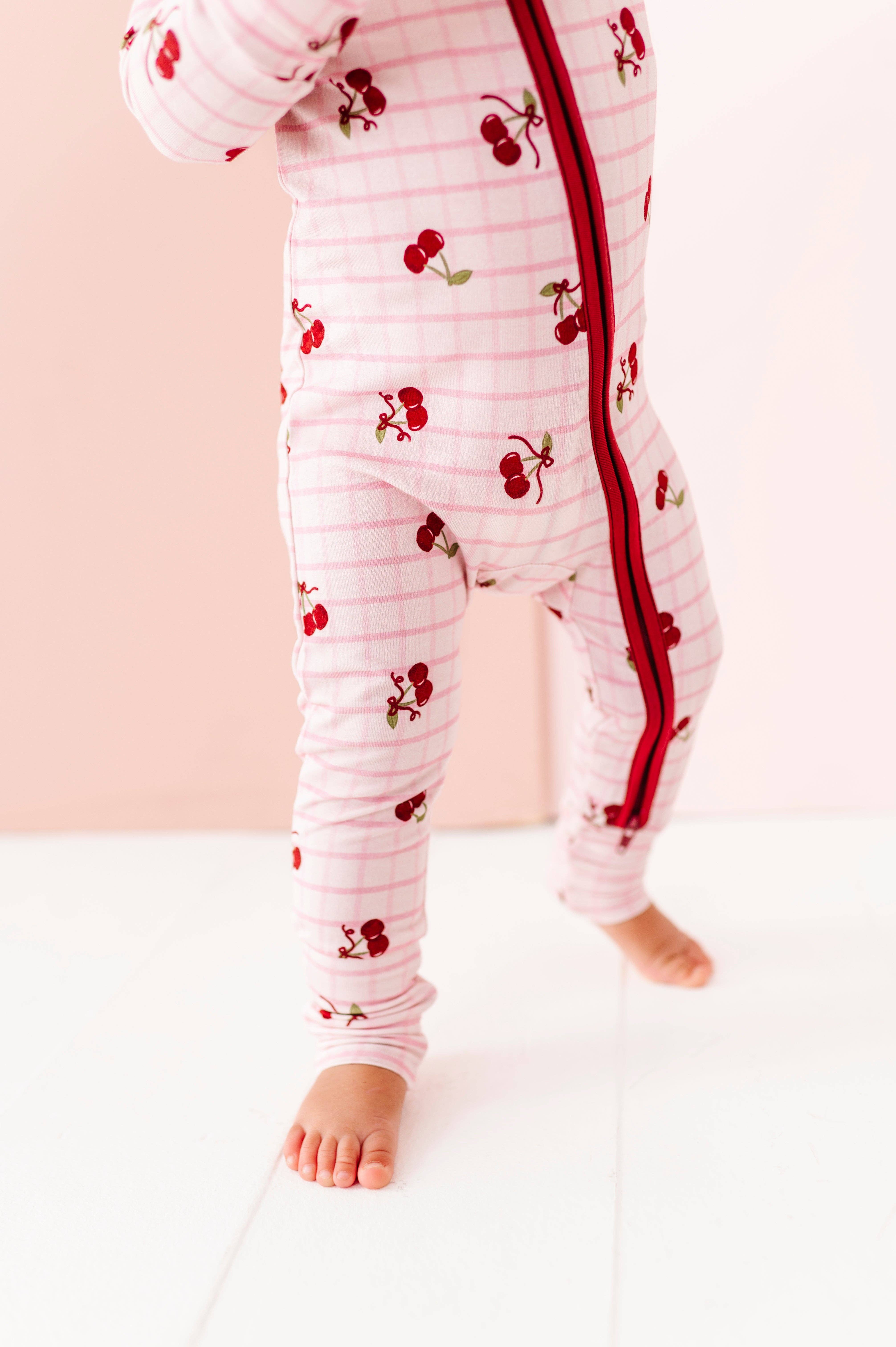 Kiki + Lulu - Wholesale Jumpsuit - Baby - Cherry Sweet Convertible Footies6
