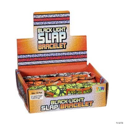 Fun Express - Wholesale Bangle Bracelet - Kids & Baby - BLACK LIGHT SLAP BRACELETS0