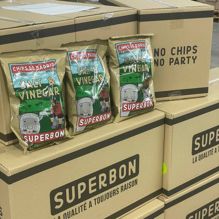 Superbon Chips de Madrid (US) - Wholesale Chips - Salt & Vinegar Potato Chips 135g MP14