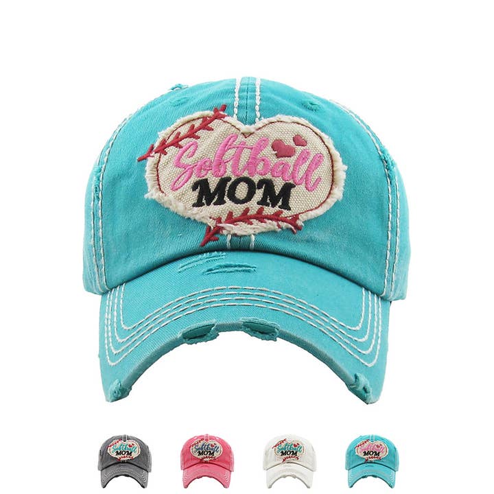 SOFTBALL MOM Washed Vintage Baseball cap and other Purchase Wholesale softball hat. Free Returns & Net 60 Terms on Faire trending on Faire.