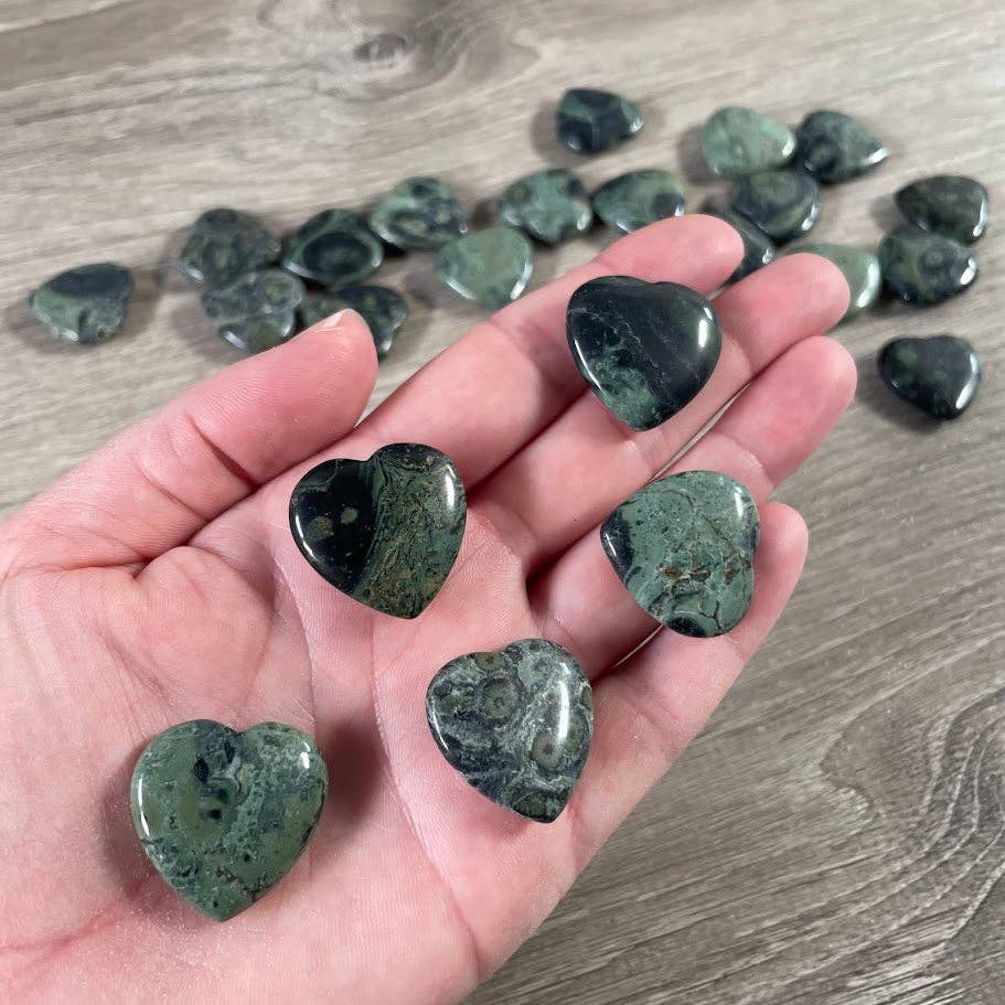 Keystone Crystals - Wholesale Spiritual Stone/Crystal - Gemstone Flat Heart Carvings 1-Inch  – Bulk Crystal Hearts17