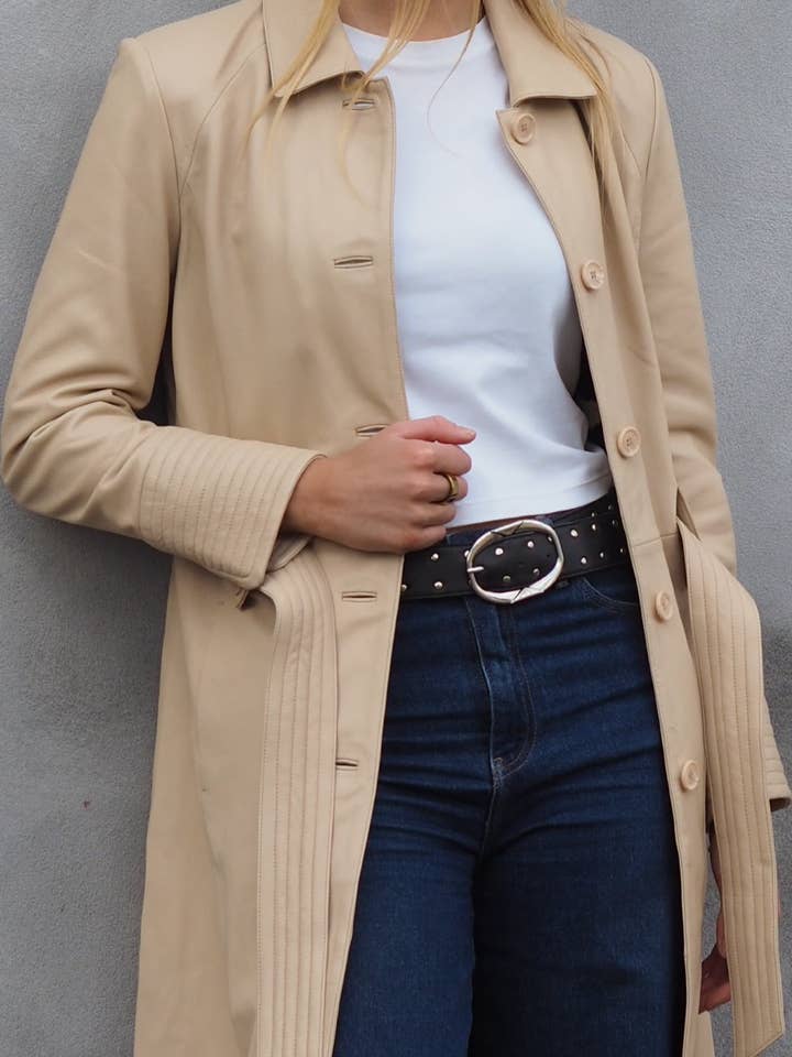 Cintura Borchiata Gigi | Nero per la vendita all'ingrosso da parte di Cadelle Leather