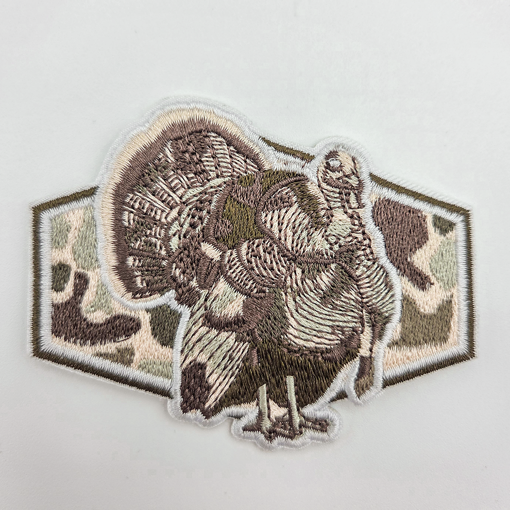 Trendy Transfers – wholesale Patch – Turkey Hunting Embroidered HAT/POCKET Patch0