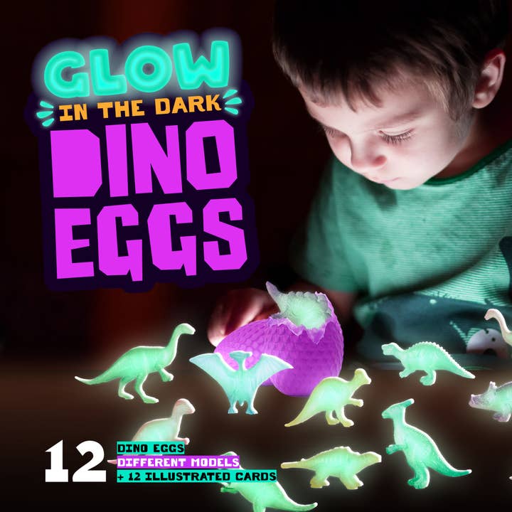 Dan&Darci - Wholesale Classic Toy - Kids - Glow in The Dark Dino Eggs Dig Kit for Kids